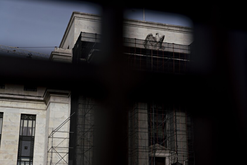 The Marriner S. Eccles Federal Reserve building in Washington on Jan. 2, 2020.