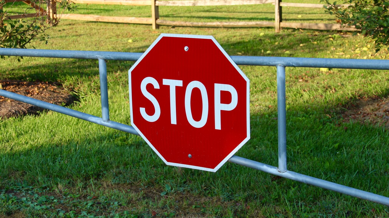 A stop sign