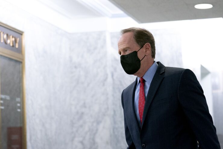 “Only Congress through the enactment of laws can decide what activity is permissible or prohibited, thereby protecting one’s property from a whimsical and capricious administrative state,” said 12 Senate Republicans, led by Banking Committee ranking member Pat Toomey of Pennsylvania.